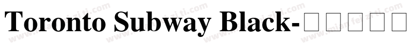 Toronto Subway Black字体转换